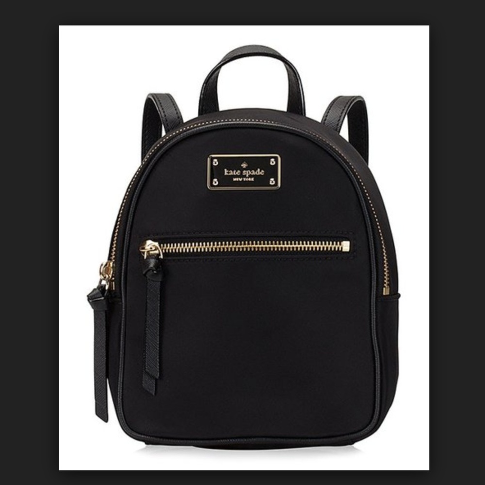NEW Kate Spade Mini Bradley Backpack Black Nylon